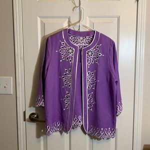 Bob Mackie wearable art jacket and top